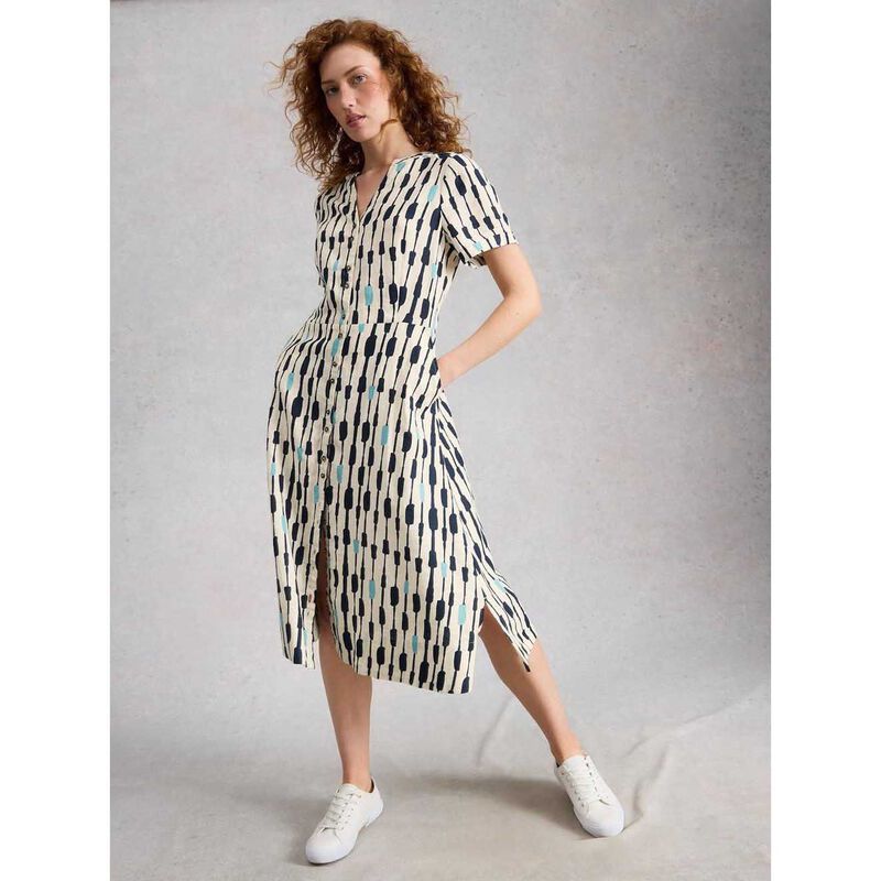 White Stuff Iris Linen Dress image number 3